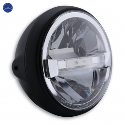 British black LED headlight 7"